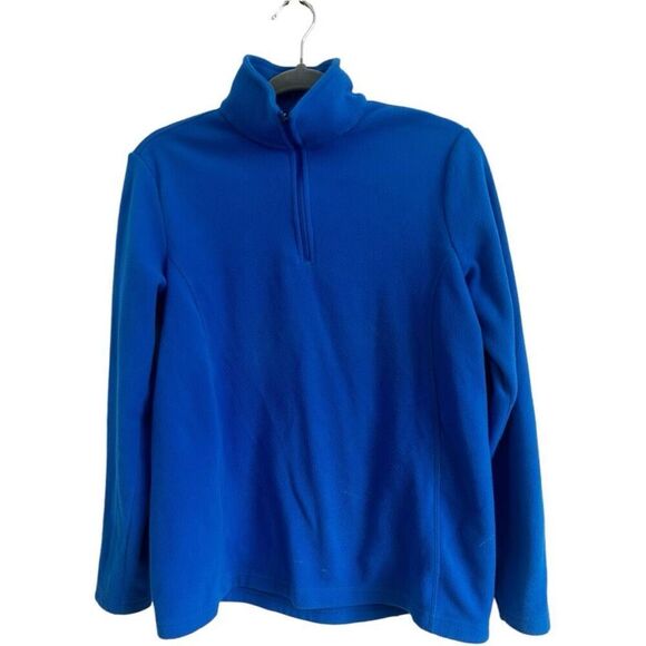 Lands' End Cobalt Blue Performance Fleece Sweater Womens Size S Hiking Athletic - Picture 1 of 11